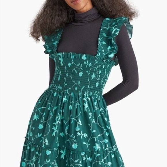 Hill House Home Emerald Botanical Poplin Ellie Nap Dress - Picture 4 of 9